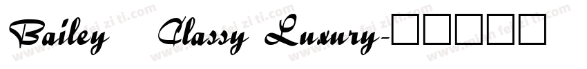 Bailey   Classy Luxury字体转换